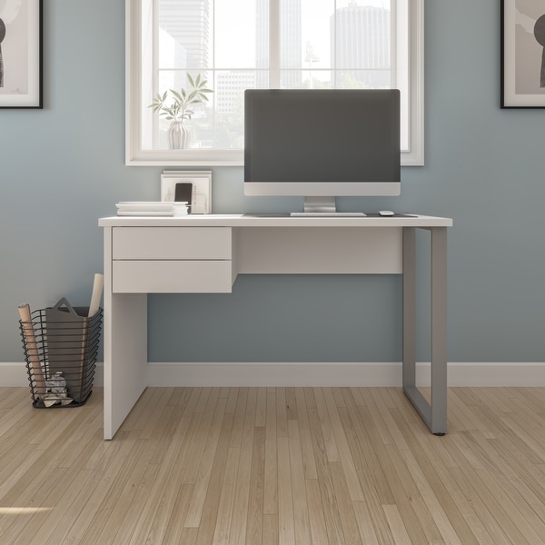 Bestar white store computer desk