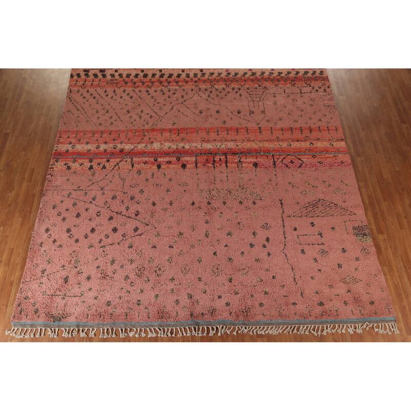 Moroccan Oriental Large Area Rug Handmade Wool Carpet - 11'4"x 19'5"