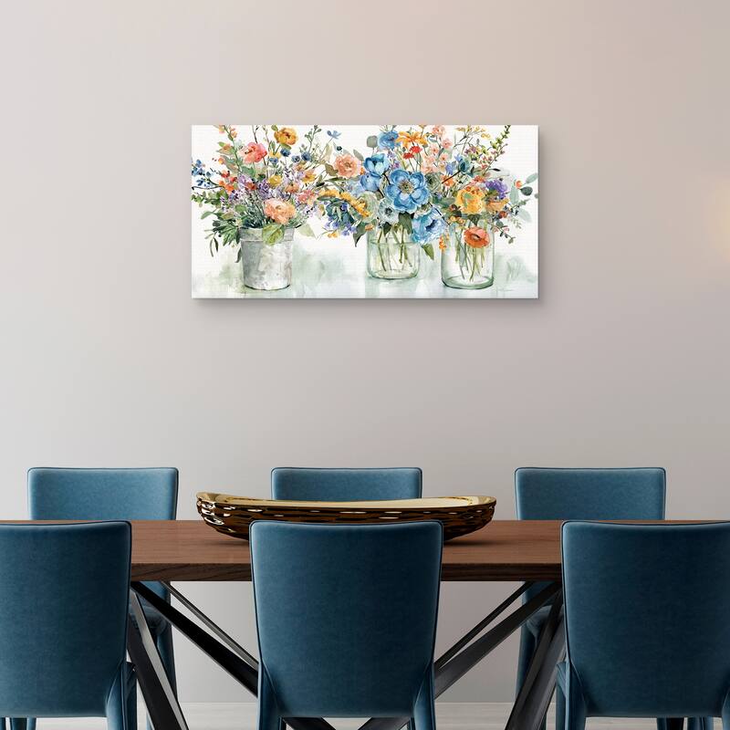 Flower Market Display Canvas Art Print