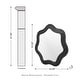 preview thumbnail 5 of 11, Glitzhome 33.5"D Modern Black Tripled Wood Frame Wavy Wall Mirror