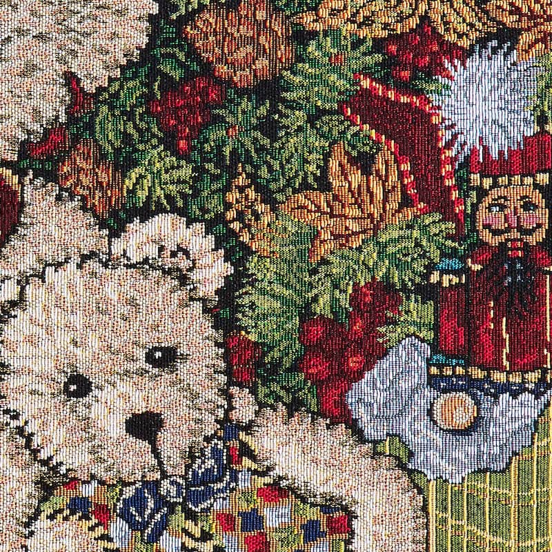Violet Linen Decorative Christmas Tapestry Holiday Design- 19" X 27" Area Rug - 19" x 27"