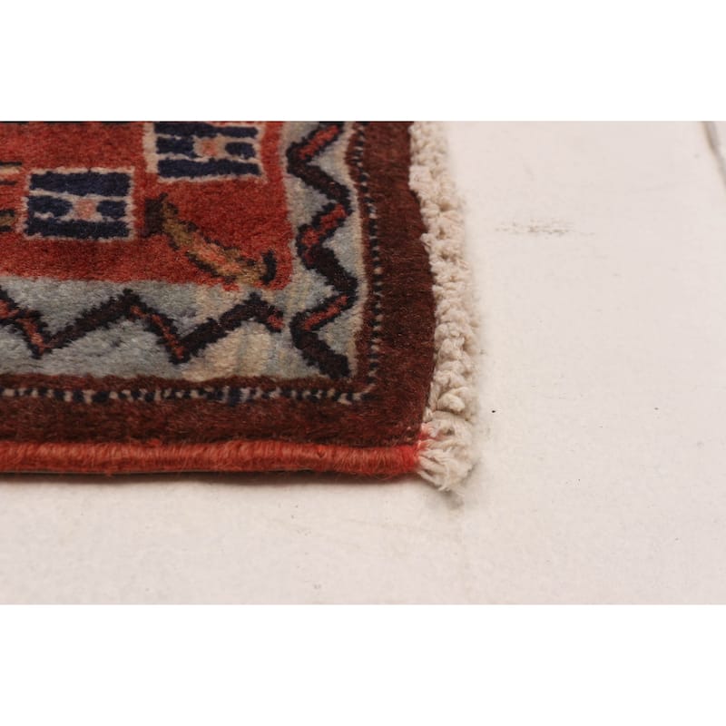 Kayseri Vintage Navy, Red Rug 4'1" x 4'7" - 4'1 x 4'7