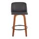preview thumbnail 31 of 42, Carson Carrington Oscar Mid-Century Modern Counter Stool with Black Round Footrest (Set of 2) - N/A
