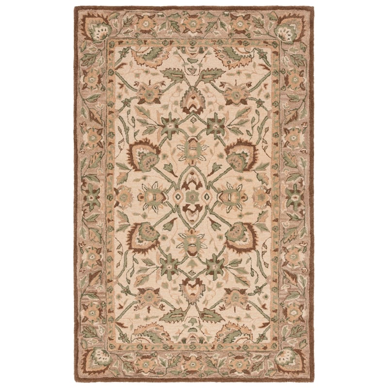 SAFAVIEH Handmade Antiquity Varvara Oriental Wool Rug - 2' x 3' - Ivory/Beige