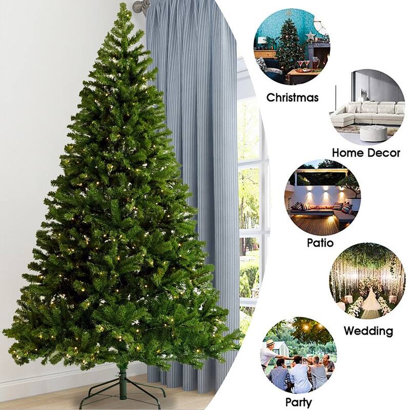 6FT Artificial Christmas Tree for Home, Party Decoration w/ Lights