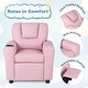 preview thumbnail 28 of 34, PU Leather Kids Recliner Chair with Cup Holder and Pocket - 23.5" x 23.5" x 28"