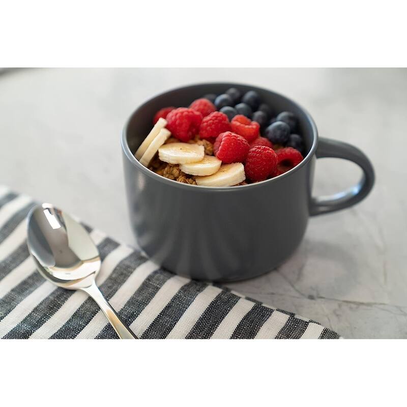 Wazee Matte 4.75"/22 oz Oversized Mug, Set of 6