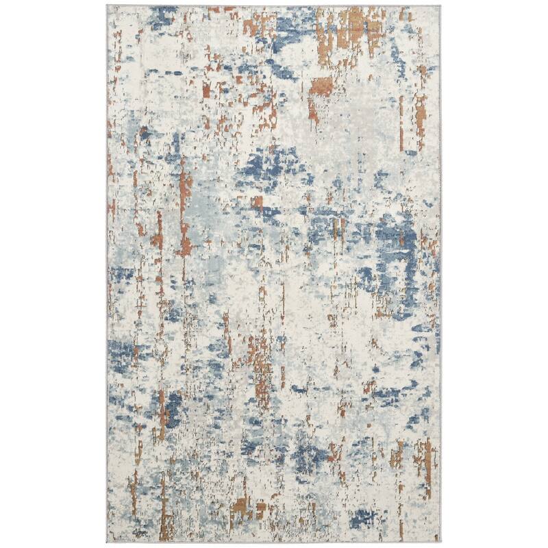 Mequn Power Loomed Abstract Modern Durable Area Rug By HomeRoots