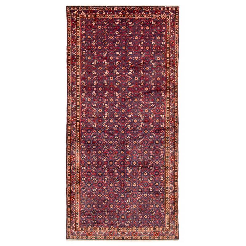 ECARPETGALLERY Hand-knotted Andelz Navy Wool Rug - 4'6 x 9'7 - Navy - 4'6 x 9'7