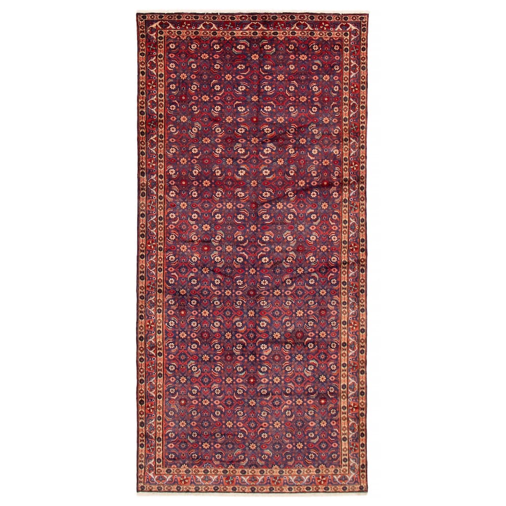 ECARPETGALLERY Hand-knotted Andelz Navy Wool Rug - 4'6 x 9'7