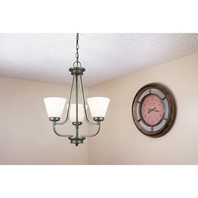 Eglo Mayview 3-Light Chandelier with Graphite Finish