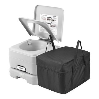 Portable Toilet for Camping, Porta Potty, Push-Button Pressurized Flush ...
