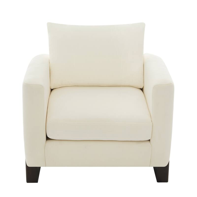 Christopher Knight Home - American Modern 3-Seater Upholstered Sofa and 2 Accent Chairs Set with Rubberwood Legs