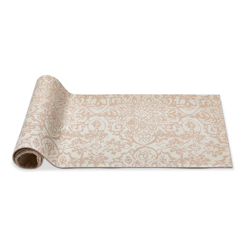 Starflower White Cotton Table Runner