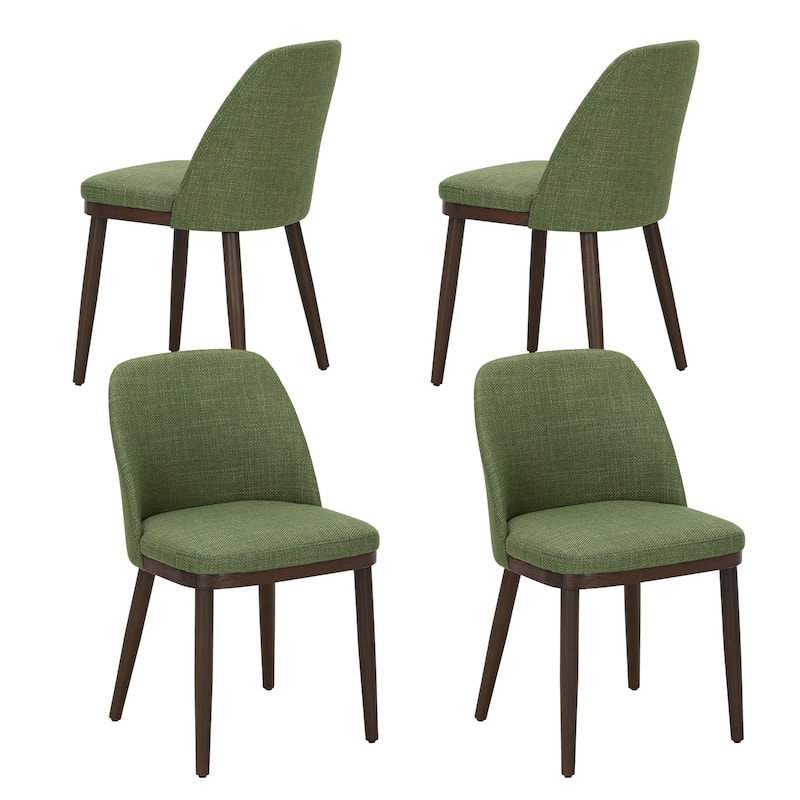 Set of 2 Upholstered Wood Dining Chairs for Dining Room, Restaurant