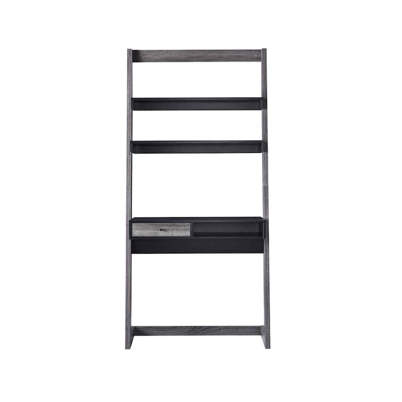 Tali Contemporary 2-Shelf Wall Leaning Desk with Drawer by Furniture of America