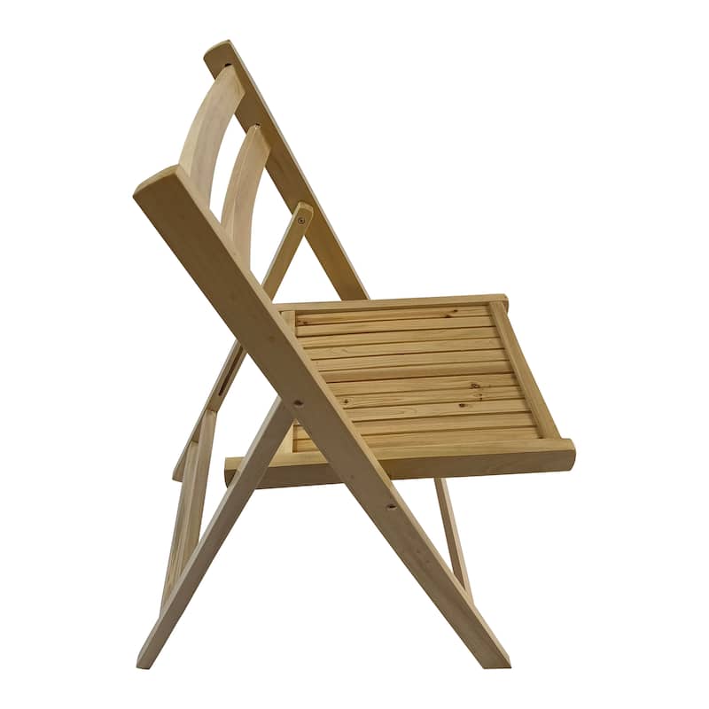 Set of 4 Slatted Wood Folding Event Chair, Wedding Chair, Wooden Slatted Seat for Dining Room Kitchen Balcony Wedding