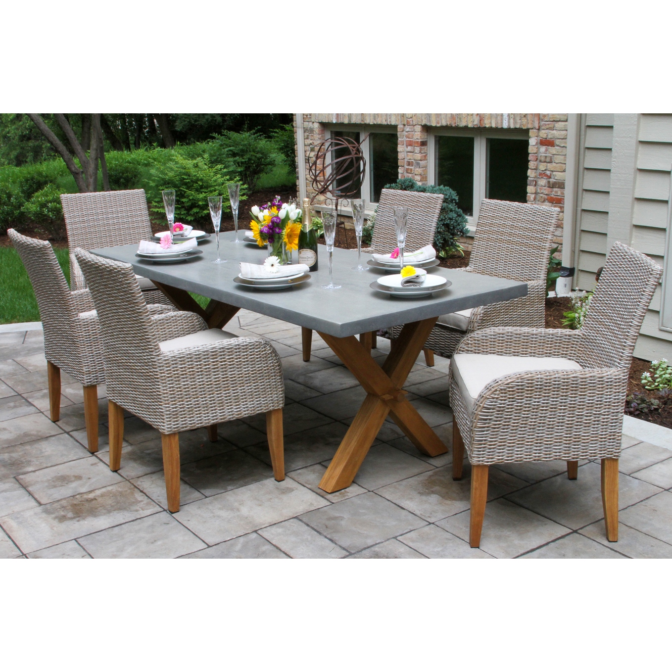 Nadine 7 deals piece dining set