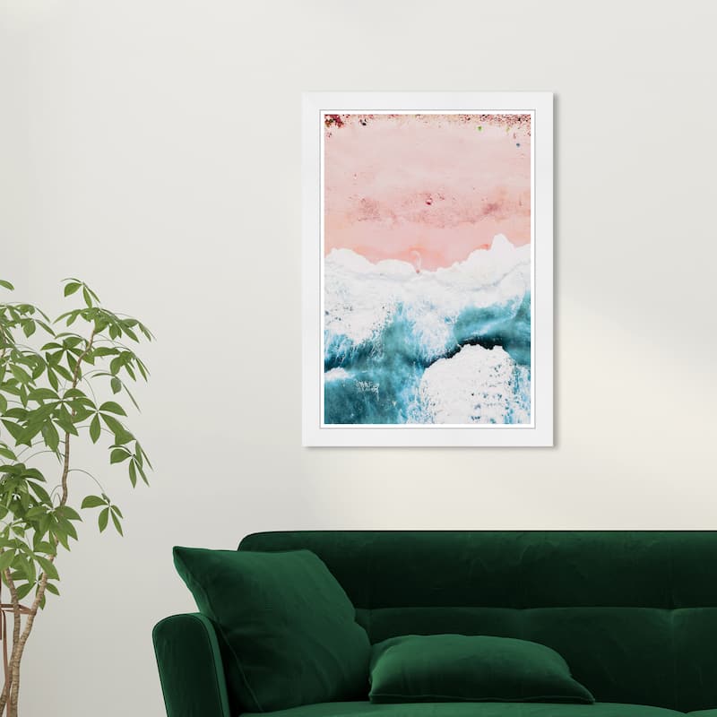 Wynwood Studio Prints Nautical and Coastal California Pink II Blue and Teal Nautical & Coastal Wall Art Canvas Print - White