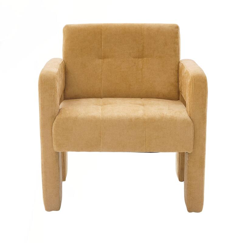 Modern Minimalist Casual Single Armchair Living Room, Bedroom, Office Area Upholstered Chair Comfortable Padded Armchair