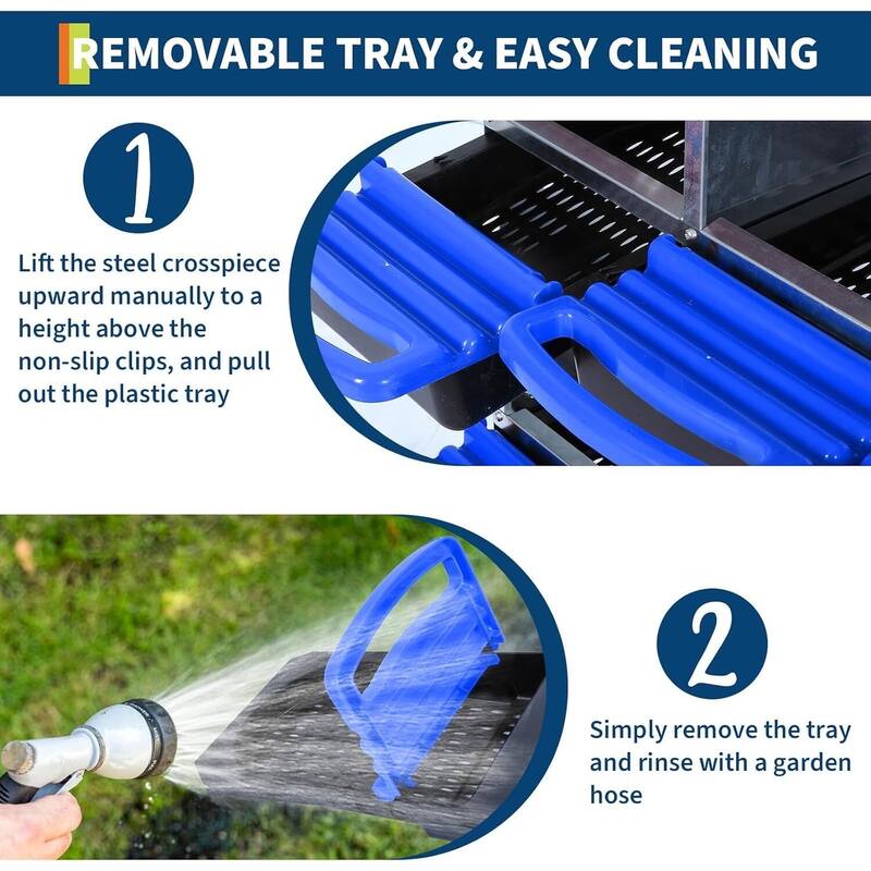 6-Hole Metal Chicken Nesting Box or Easy Cleaning with Legs