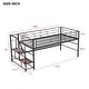 preview thumbnail 4 of 15, Mid Loft Bed with Storage stairs, Twin, Black