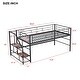 preview thumbnail 4 of 32, Simple & Space-saving Design Mid Metal Loft Bed with Storage stairs, Twin Size