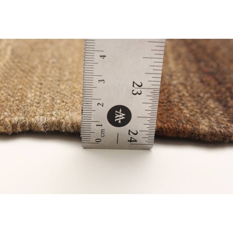 ECARPETGALLERY Flat-Weave Boho Khaki Wool Kilim - 4'11 x 6'8