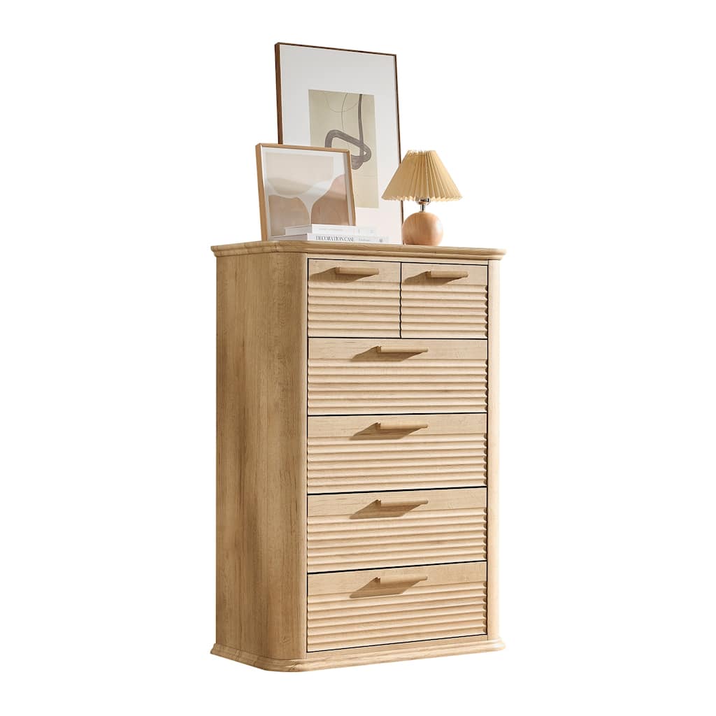 Modern 6 Drawers Dresser for Bedroom, Living Room, Entryway