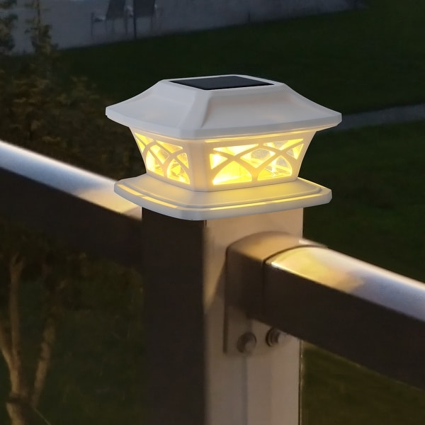 Solar Powered Integrated LED Fence Post Cap Light On Sale Bed Bath Beyond 36908097