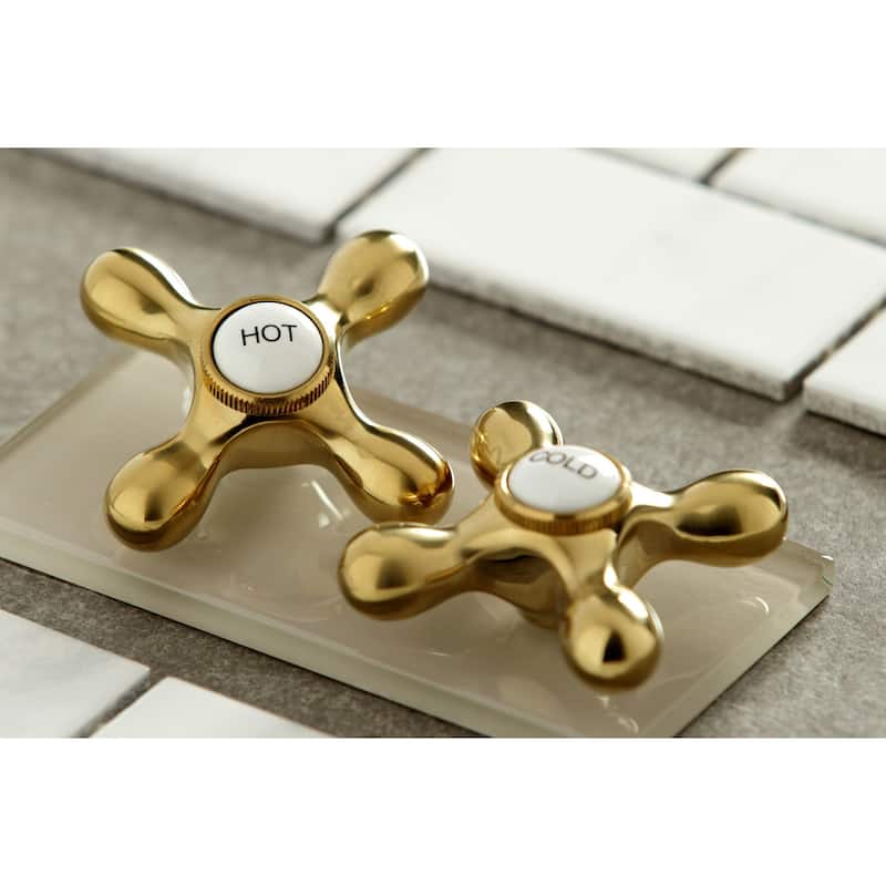 Heritage Two-Handle 3-Hole Wall Mount Bathroom Faucet