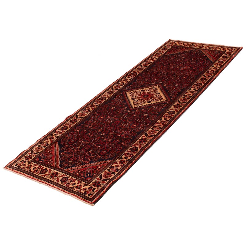 ECARPETGALLERY Hand-knotted Andelz Navy Wool Rug - 3'8 x 10'4