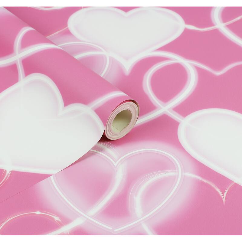 Arthouse Effie Pink Neon Heart Wallpaper