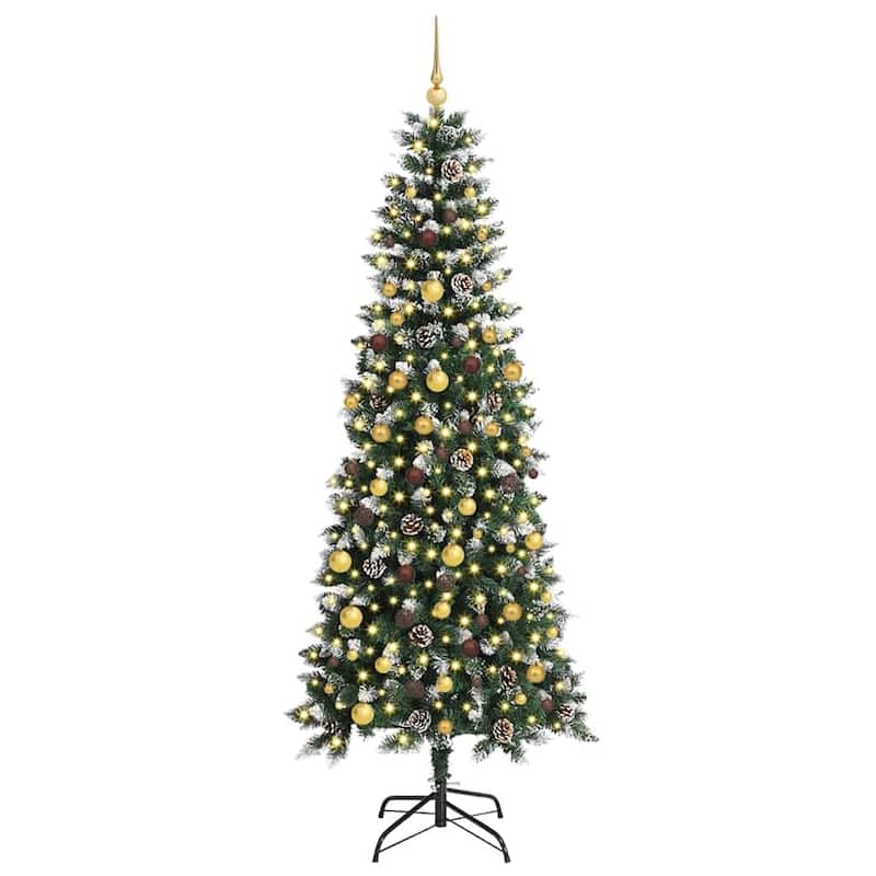 vidaXL Artificial Christmas Tree White 59.1" PVC