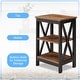 preview thumbnail 12 of 11, Javlergo 3-Tier Nightstand with X-Shape Metal Frame Industrial Side Table with Storage Shelves for Bedroom Living Room(Set of 2)