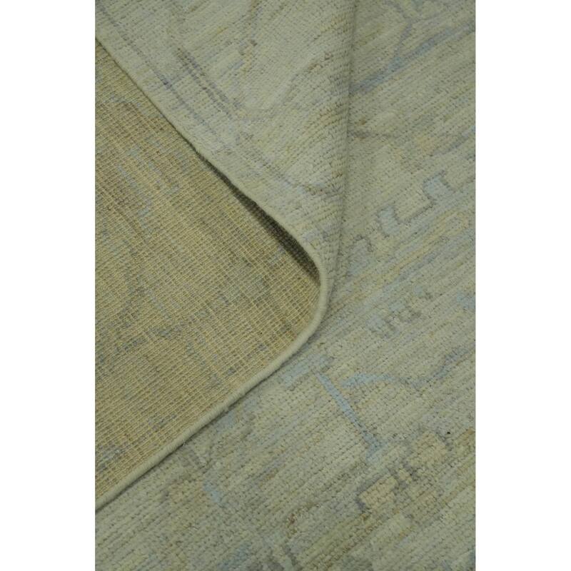 All-Over Floral Oushak Vegetable Dye Area Rug, Floral Geometric Carpet - 11' 7'' X 8' 10''