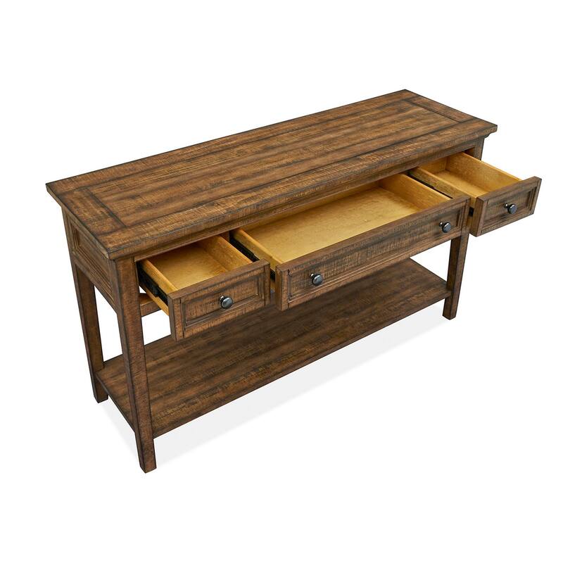 Magnussen Home Bay Creek Toasted Nutmeg Rectangular Sofa Table - 50''W x 16''D x 29''H