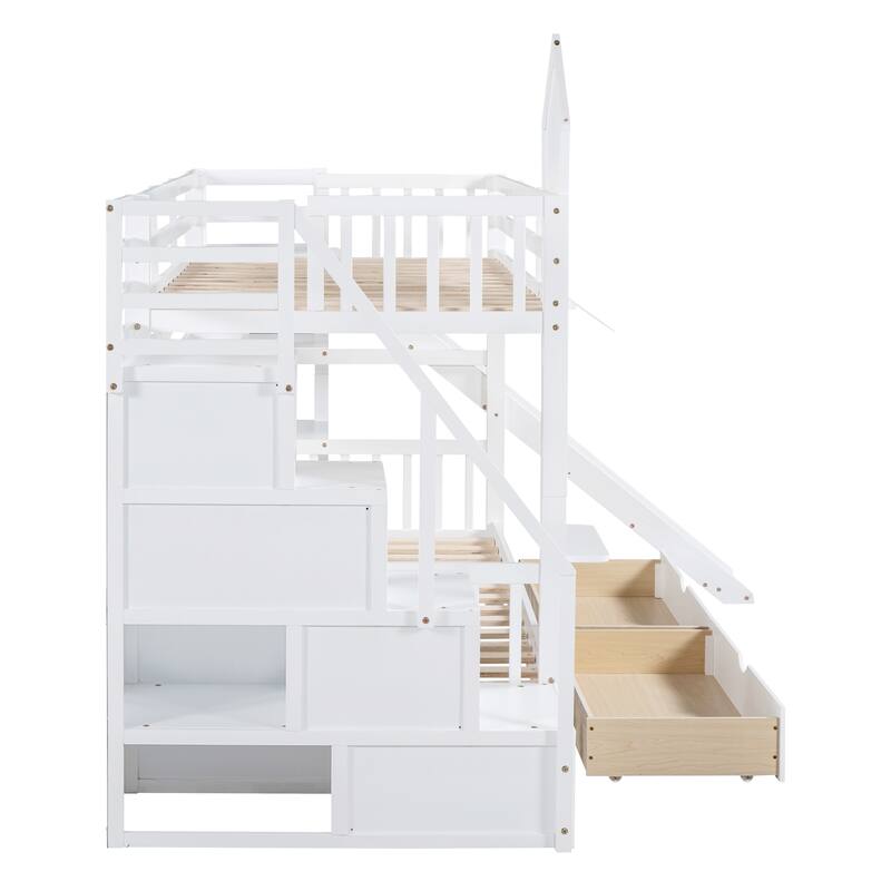 Twin Over Twin Castle Style Bunk Bed
