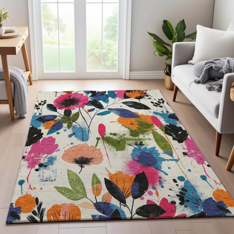 Premium Washable Super Soft Floral Mayfield Rug