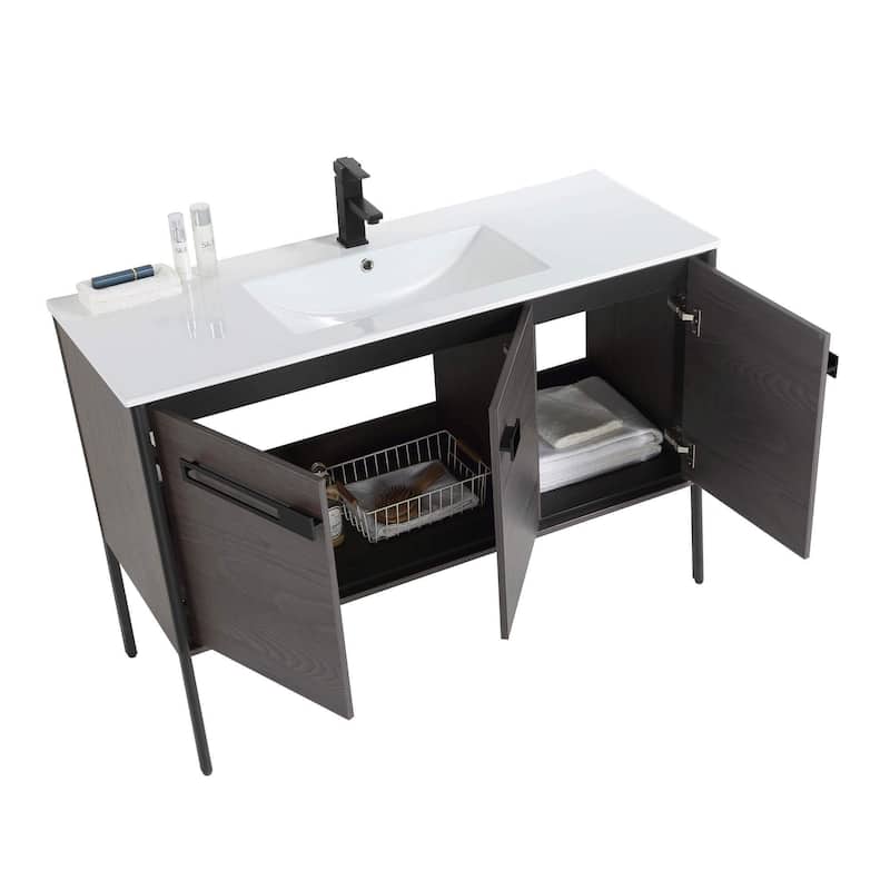 Fine Fixtures Oakville Bathroom Vanity with White Ceramic Sink