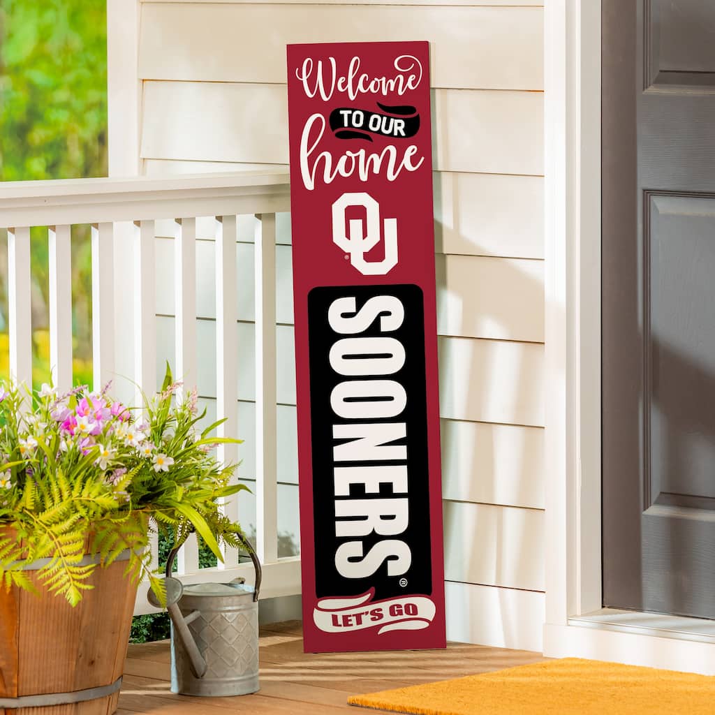 47" Double Sided Seasonal Porch Leaner, University of Oklahoma - 47" x 11.25"