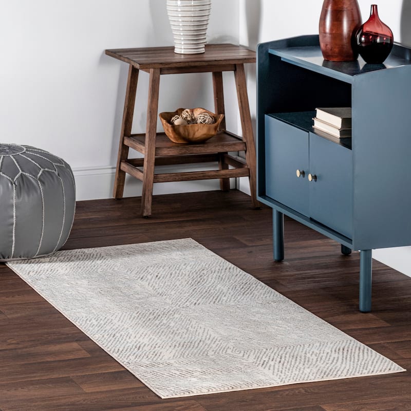 Nuloom Jazlyn Broken Chevrons Area Rug - 2' 6" x 8' - Beige - Runner