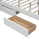 preview thumbnail 6 of 30, Full Size Upholstered Platform Bed with Cartoon Ears Shaped Headboard and 2 Drawers