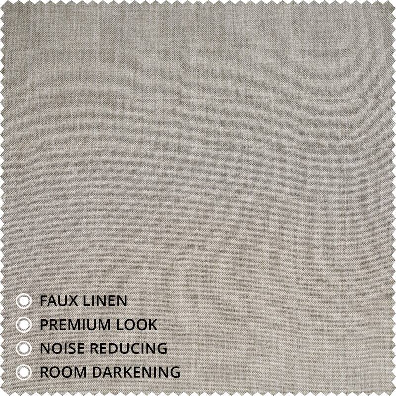 Exclusive Fabrics Textured Faux Linen Room Darkening Curtains for Bedroom & Living Room Curtains (1 Panel)