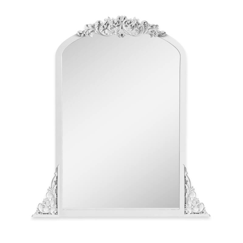 Lumioca Carved Solid Wood Arched Standing Mirror Wall Mirror