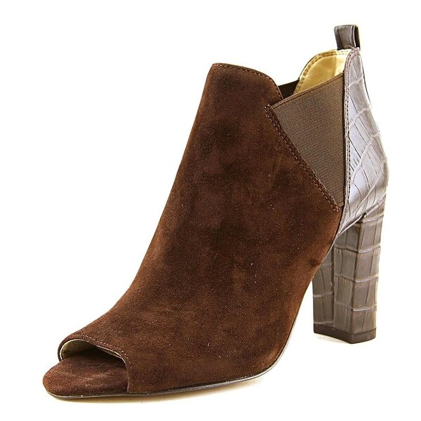 Marc Fisher Womens SAYLA Suede Open Toe Ankle Fashion Boots