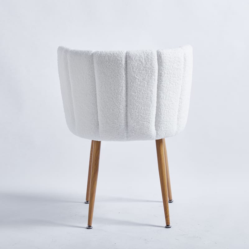 GDFStudio - Leclaie Modern Upholstered Dining Chair with Ergonomic Seat Cushion Backrest & Iron Legs, Set of 2 - 21.26"W