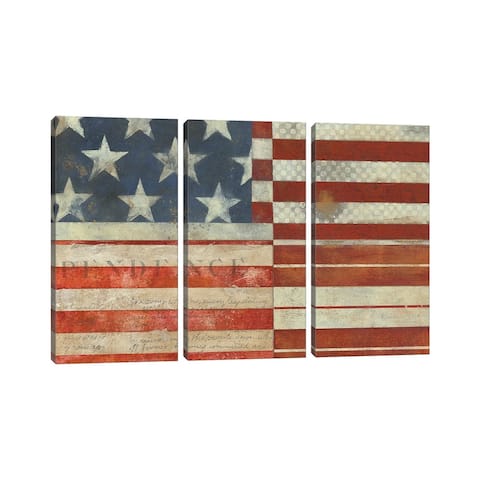 iCanvas "American Quilt A" by Vision Studio 3-Piece Canvas Wall Art Set