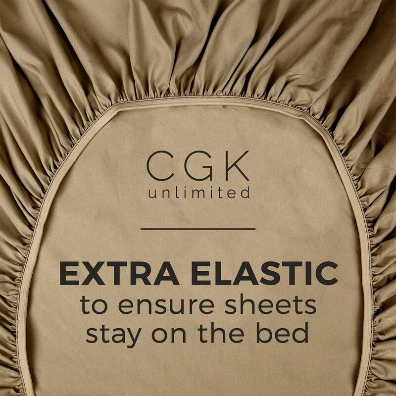 CGK Linens Microfiber 8" - 16" Deep Pocket Soft Fitted Sheet