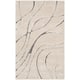 SAFAVIEH Florida Shag Sigtraud Abstract Waves 1.2-inch Area Rug - 2'3" x 4' - Cream/Grey